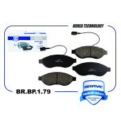 Колодки тормозные дисковые Brave, передние, комплект на ось (4 шт), арт. BR.BP.1.79