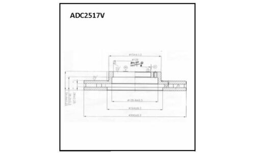 Диск тормозной Allies Nippon, передний, арт. ADC2517V