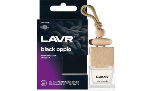 Ароматизатор подвесной Lavr Black Oppio (Парфюм), жидкий, флакон 8г, арт. Ln1783