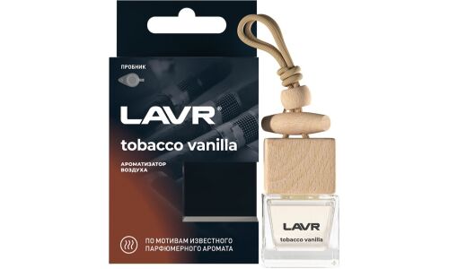 Ароматизатор подвесной Lavr Tobacco Vanilla, жидкий, флакон 8г, арт. Ln1782