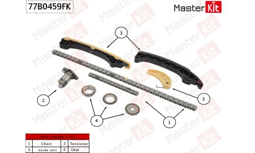 Комплект цепи ГРМ Master KiT, арт. 77B0459FK