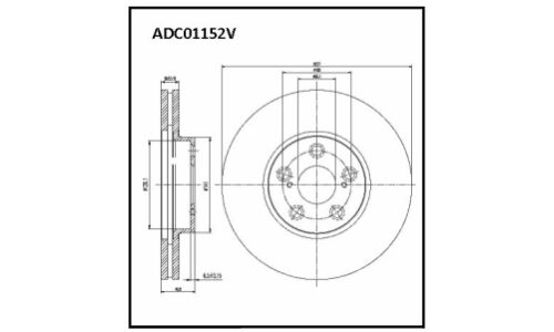 Диск тормозной Allies Nippon, передний, арт. ADC01152V