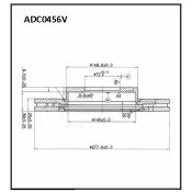 Диск тормозной Allies Nippon, передний, арт. ADC0456V