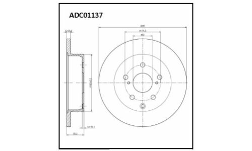 Диск тормозной Allies Nippon, задний, арт. ADC01137