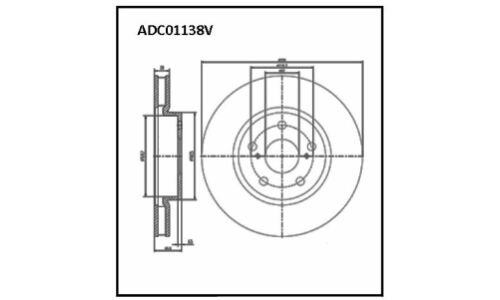 Диск тормозной Allies Nippon, передний, арт. ADC01138V