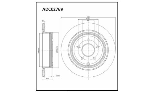 Диск тормозной | зад Allied Nippon, арт. ADC0276V