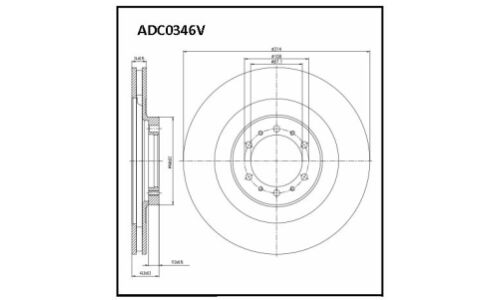 Диск тормозной Allies Nippon, передний, арт. ADC0346V