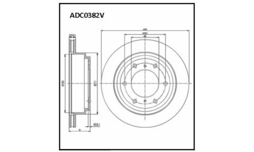 Диск тормозной Allies Nippon, передний, арт. ADC0382V