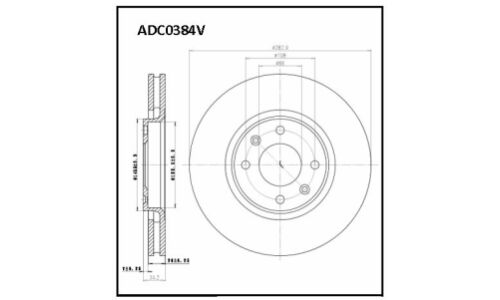 Диск тормозной Allies Nippon, передний, арт. ADC0384V