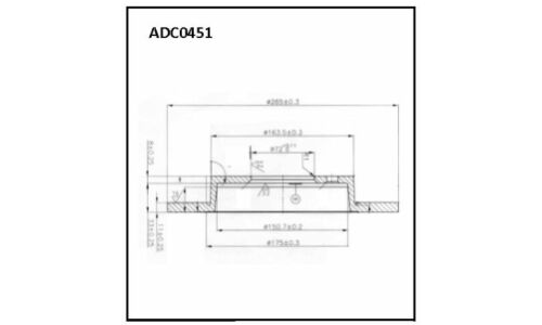 Диск тормозной Allies Nippon, задний, арт. ADC0451