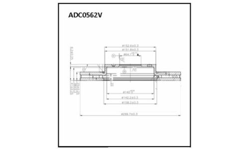 Диск тормозной Allies Nippon, передний, арт. ADC0562V