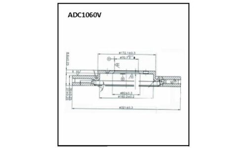 Диск тормозной Allies Nippon, передний, арт. ADC1060V