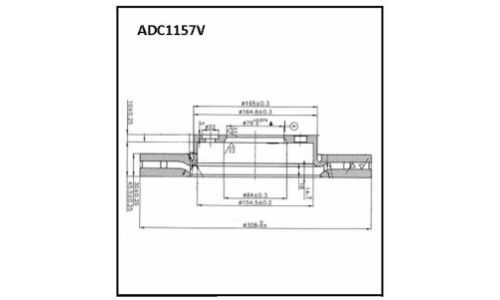 Диск тормозной Allies Nippon, передний, арт. ADC1157V