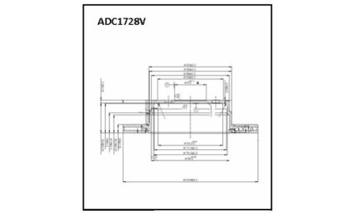 Диск тормозной Allies Nippon, задний, арт. ADC1728V