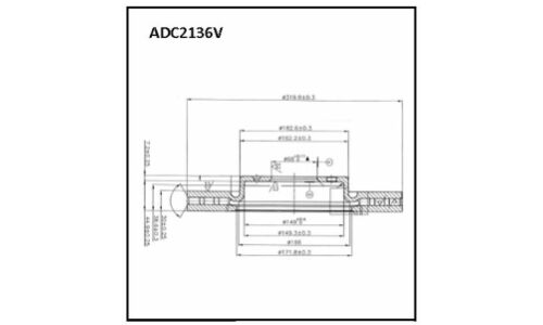 Диск тормозной Allies Nippon, передний, арт. ADC2136V