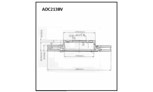 Диск тормозной Allies Nippon, передний, арт. ADC2138V