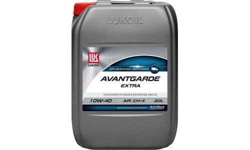 Масло моторное Лукойл Avantgarde Extra 10w40, полусинтетическое, API CH-4/SJ, ACEA E5, для дизельного двигателя, 20л, арт. 3636295