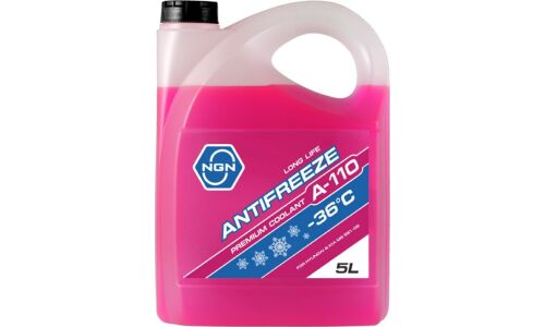 Антифриз NGN Long Life Antifreeze A-110, P-OAT, розовый, -36°C, 5л, арт. V172485936