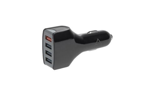 Зарядное устройство в прикуриватель Arnezi, 12/24В, 30Вт, 3хUSB (5В/2.4А) + 1xUSB (5В/3А, 9В/2А, 12В/1.5А), с функцией быстрой зарядки Quick Charge 3.0, арт. A0603017