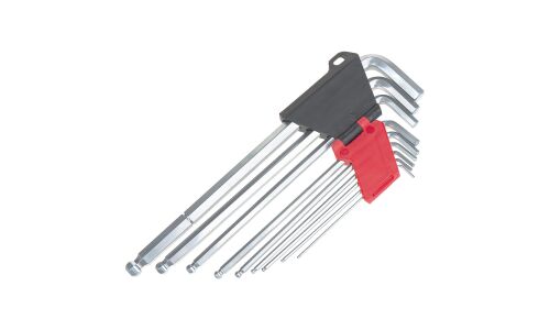 Набор имбусовых ключей HEX (шестигранников) с шаром 9пр длинные ARNEZI, арт. R1060038