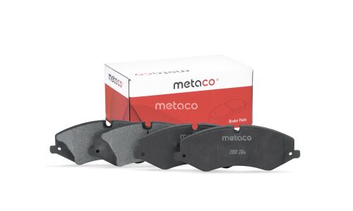 Колодки тормозные дисковые Metaco, передние, комплект на ось (4 шт), арт. 3000-761