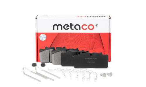 Колодки тормозные дисковые Metaco, передние, комплект на ось (4 шт), арт. 3000-772