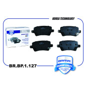 Колодки тормозные дисковые Brave, задние, комплект на ось (4 шт), арт. BR.BP.1.127
