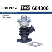 Клапан EGR CITROEN BERLINGO/C4/C5/XSARA/JUMPY, PEUGEOT 306/307/406/PARTENER 2.0 HDI EAG EAG, арт. 684306