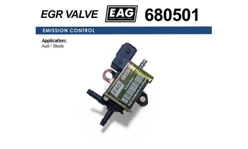 Клапан электромагнитный AUDI 80/100/A3/A4/A6, SKODA OCTAVIA/SUPERB, VW GOLF IV/PASSAT B3/B4/B5 EAG EAG, арт. 680501