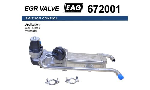 Модуль EGR AUDI A1, SKODA FABIA II/RAPID/ROOMSTER, VW POLO 1.6 TDI EAG EAG, арт. 672001