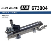 Радиатор охлаждения EGR AUDI A3, SKODA OCTAVIA/SUPERB II/YETTI , VW GOLF VI/JETTA/PASSAT B6/7/SHARAN/TIGUAN 2.0 TDI EAG EAG, арт. 673004