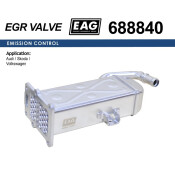 Радиатор охлаждения EGR AUDI A3/Q3/TT, SKODA OCTAVIA/RAPID/SUPERB/YETTI , VW POLO/CADDY/GOLF PLUS/JETTA/PASSAT B6/7/SHARAN/TIGUAN 1.4-2.0 D EAG EAG, арт. 688840