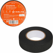 Лента клейкая изоляционная Airline, полиэстер, 19мм x 20м, черная, арт. ADPT003