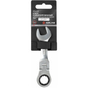 Ключ комбинированный Airline PRO, 14мм, с трещоткой, шарнирный, арт. ATAL027