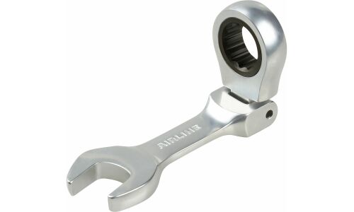 Ключ комбинированный Airline PRO, 15мм, с трещоткой, шарнирный, арт. ATAL028