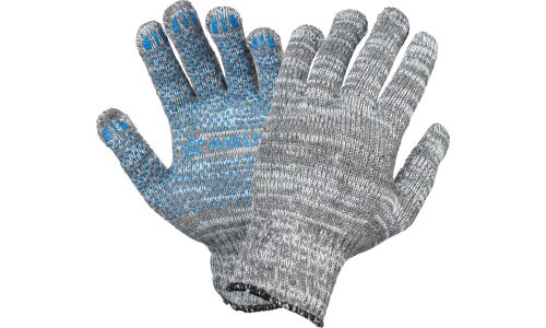 Перчатки хлопчатобумажные Airline, серые, с ПВХ покрытием, 7.5 класс вязки, размер XL, 1 пара, арт. ADWG036