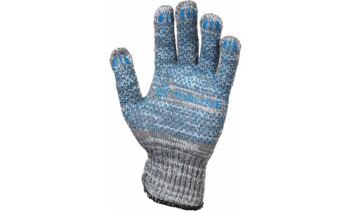 Перчатки хлопчатобумажные Airline, серые, с ПВХ покрытием, 7.5 класс вязки, размер XL, 1 пара, арт. ADWG036