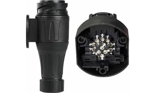 Розетка и вилка фаркопа 12В 13 контактов ЕВРО пластик комплект () AIRLINE, арт. ATE-48