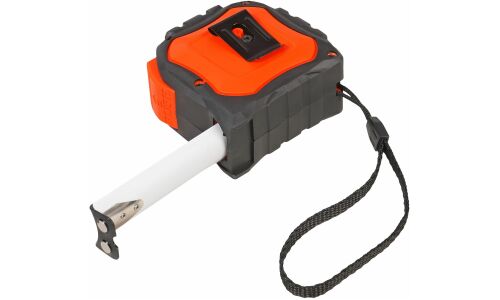 Рулетка в прорезиненном корпусе 7.5мх25мм, автостоп, магнитный зацеп AIRLINE, арт. ATBQ028