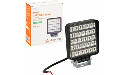 Фара светодиодная квадратная, 30 LED рассеяный свет, 30W (108х108х37) 12/24V PLUS AIRLINE, арт. ALED101