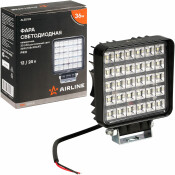 Фара светодиодная квадратная, 30 LED рассеяный свет, 36W (108х108х47) 12/24V PRO AIRLINE, арт. ALED102