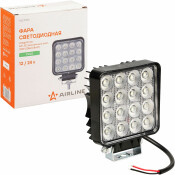 Фара светодиодная квадратная, 64 LED рассеяный свет, 32W (108х108х47) 12/24V PLUS AIRLINE, арт. ALED106