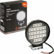 Фара светодиодная круглая, 24 LED рассеяный свет, 36W (112х112х47) 12/24V PRO AIRLINE, арт. ALED105