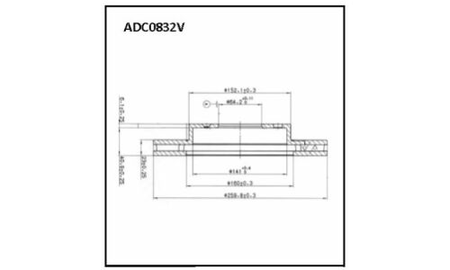 Диск тормозной Allies Nippon, передний, арт. ADC0832V