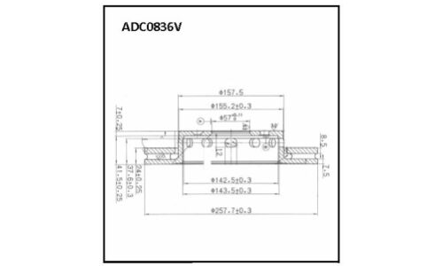 Диск тормозной Allies Nippon, передний, арт. ADC0836V