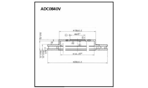 Диск тормозной Allies Nippon, передний, арт. ADC0840V