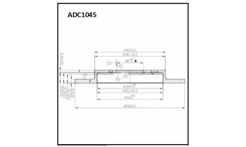 Диск тормозной Allies Nippon, задний, арт. ADC1045