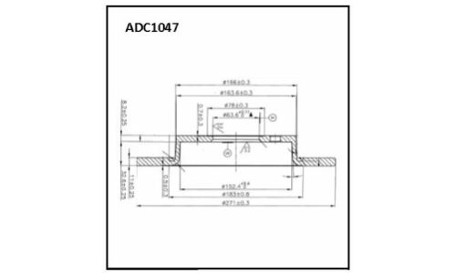 Диск тормозной Allies Nippon, задний, арт. ADC1047