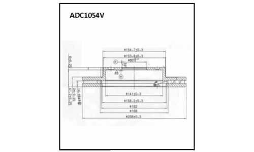 Диск тормозной Allies Nippon, передний, арт. ADC1054V