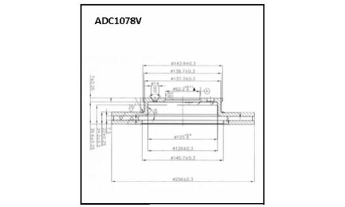 Диск тормозной Allies Nippon, передний, арт. ADC1078V